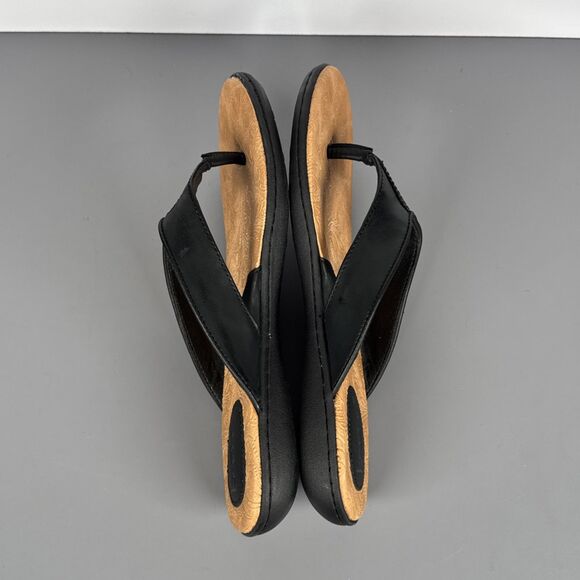 BOC by Born Vegan Leather Black Flip Flops Women’s Size 10 EUC - Picture 8 of 10
